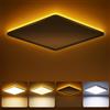 Tyreses Plafoniera LED Soffitto Quadrata 24W, Plafoniere Lampada con Telecomando, Luce Notturna Dimmerabile 1800K, Pannello Dimmerabile 3000K-6500K per Camere da Letto, Camerette, Soggiorni, Ø30CM