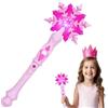 AUYAO Bacchetta Magica Bambina, Bacchetta Luminosa a LED da Principessa, Light Up Fiocco di Neve Bacchetta Magica, Ragazze Bacchetta con Fiocco di Neve, Accessorio per Feste da Bambini