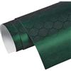 Blueshyhall Pellicola per auto, motivo a nido d'ape, effetto carbonio lucido, per interni ed esterni, canali d'aria, pellicola in vinile per auto, moto, colore verde 30
