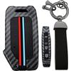 KUNIO Custodia per chiave auto, adatta per Kia Ceed Sportage NQ5 Proceed GT Xceed GT line 2022, portachiavi in metallo, 4 tasti, cover per chiavi, colore nero