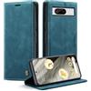 Monweicz Cover Compatibile con Google Pixel 8, Custodia Portafoglio con Slot per Scheda, Protezione Completa Premium in Pelle PU, Flip Libro Magnetica Google Pixel 8, Blu-verde