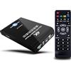 ZUMKUNM 4K 60Hz UHD Media Player & HDD Enclosure 2-in-1,Play H.265/HEVC H.264/AVC MP4 MKV Videos MP3 Music JPG Photos,4K HDMI, Analog AV,USB 3.0, Type C,Supports SSD,2.5 SATA HDD with USB/SD Card Expansion