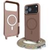 VAVAVOOMY Cover Compatible con iPhone 17 Pro Max rimovibile custodia in silicone,Custodia con Regolabile Collana per Cordino Collana Rosa