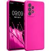 kwmobile Custodia Compatibile con Samsung Galaxy A53 5G Cover - Protezione Back Case Morbida - Silicone TPU Effetto Metallizzato Rosa Metallizzato
