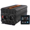 EDECOA Inverter Onda Pura 1500w Invertitore di Potenza 24v 220v 230v Trasformatore di Tensione Convertitore Nuovo Telecomando LCD 2X USB Power Inverter Camion