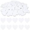 Bewudy 120 cuori in legno bianco da 3,8 cm per artigianato, piccoli cuori in legno, mini fette di cuore in legno non finiti ornamenti per fai da te libro degli ospiti decorazione San Valentino