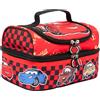 Disney Cars Borsa per il pranzo multi-scomparto per ragazzi scuola termica isolata a due piani cibo Carier per bambini Saetta McQueen rosso
