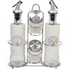 Tognana, Menage 4 pezzi Bristol, Acciaio-Vetro, Beige