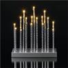 EMOS Portacandele a LED con 19 candele, argento con effetto lucido, funzionamento a batteria, 3 batterie AA, IP20, funzione timer 6/18h, 28,5 x 25 cm