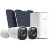 Reolink Kit Telecamere Wi-Fi Esterno Senza Fili 5MP con Pannello Solare e Batteria, 2K+, Dual-Band 2.4/5GHz, Visione Notturna, Nessun Abbonamento, Archiviazione Locale, IP66, Argus Eco Pro + Home Hub