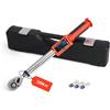 Hairich Chiave dinamometrica digitale da 1/2, 11-220 N.m, precisione ± 2%, con indicatore LED, segnale acustico e funzione di memoria, set di coppia elettronica per auto, moto e camion