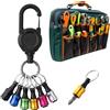 Navaris Porta Inserti per Avvitatore con Moschettone Retrattile - Porta Punte Trapano e Cacciavite da 1/4- Set da 6 Portainserti Esagonali per Avvitatori Elettrici