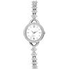 Avaner Orologio da donna con cinturino in cristallo: orologio da polso al quarzo con cassa e scala di diamanti, stile di lusso, regalo di compleanno, festa della mamma, argento