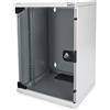 DIGITUS armadio di rete 10 pollici - 9RU - montaggio a parete - HxLxP 464x312x300mm - carico massimo 30kg - profondità utile 240mm - grigio