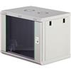 Digitus DN-19 09-U-EC, Armadio di rete 19 pollici 9 U - montaggio a parete - profondità 450 mm - carico max. 60 kg - Dynamic Basic - porta in vetro - grigio.