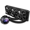 ASUS ROG Strix LC II 360 Dispositivo di raffreddamento a liquido all-in-one, Cooler CPU, supporto Intel LGA 1700 e AMD AM4/TR4, 3 Ventole ROG RGB da 120 mm, Aura Sync, Nero