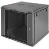 DIGITUS Armadio di rete, Rack 19 pollici, 9U, Montaggio a parete, Profondità 450mm, Carico 60kg, Serie Dynamic Basic, Nero