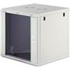 DIGITUS Armadio di rete, Rack 19 pollici, 12U, Montaggio a parete, Profondità 600mm, Carico 60kg, Serie Dynamic Basic, Grigio