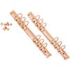Craftelier - Kit di 2 meccanismi a 6 anelli per raccoglitori da 9,5 x 17 cm + 8 fermi per album, planner o quaderni di scrapbooking, dimensioni 22, 7 cm, anelli 3,3 cm