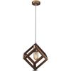 V-TAC VT-7161 Lampadario Portalampada romboidale cubo in metallo 1MT E27 Ф250mm colore oro Champagne sku 3833