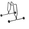 Andrys Rastrelliera Biciclette 1 Posto per Ruote fino a 6cm - Porta Bici da Terra con Ruote Fisse per Interni ed Esterni - Acciaio Verniciato Nero