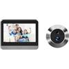 Honseadek Spioncino digitale per porta, monitor a colori da 4,3 pollici con sensore di movimento PIR, connessione WiFi 1080 p HD grandangolare senza fili Smart Video campanello