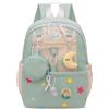 Tanou Zaino Asilo Bimba, Zainetto Ultraleggero per Piccolo Bambini 3-6 Anni, Grazioso Zaino Scuola Materna Bambina con Monedero, Verde