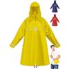 HOCK Poncho da ciclismo E-Bike di alta qualità con maniche per bicicletta ed e-bike adatto per caschi, mantello antipioggia 100,0% impermeabile, poncho da ciclismo per uomo e donna, Giallo, L