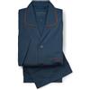 THE SAVILE ROW COMPANY LONDON Pigiama da uomo di lusso, 100% morbido cotone, Kaki Con Piping, M