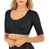 CHUMIAN Canotta Fitness Donna Top Compressione del Braccio Top Corpetto Post Chirurgia Chiusura Anteriore Reggiseno Body Contenitivo Modellante