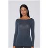 Tezenis Maglia Manica Lunga Barchetta Lana Merino Lamè E Viscosa Donna Metallico
