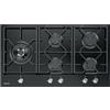 Generico FOSTER POWER 7044632 Piano Cottura 5 Fuochi Gas, Tripla Corona Laterale, Griglie Ghisa, Valvole Sicurezza con Termocoppia, Nero, Incasso Standard, Misure cm 90x51 Foro cm 84x48