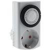 Zenitech - Mini timer (timer giornaliero), presa meccanica con timer giornaliera (con sicurezza per bambini) con interruttore, colore: Bianco