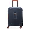 DELSEY PARIS - MONCEY - Valigia da Cabina Rigida Sottile Materiale Riciclato e Riciclabile - 55x40x20 cm - 36 L - S - Blu Ghiaccio