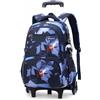 CONPHERON Zaino Trolley Scuola Elementare e Media Superiore, Zaini con Ruote Zainetto con Rotelle per Scuola Viaggi per Ragazzo, Geometria Blu