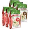 Slendier Confezione di prova Shirataki Bio Konjak Italia: 3 x Spaghetti 250 g, 3 x Fettuccine 250 g - Biologico