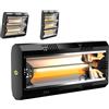 MO-EL Hathor Nero - Lampada Infrarossi Riscaldante Luce Gold - Hathor 79204N - 4000W