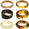 HINGTAI Set di 6 braccialetti bangle robusti in resina acrilica per donna, geometrici, larghi e spessi, geometrici, irregolari, colorati, grandi, regalo di moda.