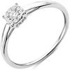 Miore - Anello di fidanzamento da donna in oro bianco 375 a 9kt e diamanti brillanti da 0,10 kt e Oro bianco, 52 (16.6), cod. MF9038R2