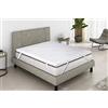 Imperial Confort Topper viscoeslástico, Poliestere, Bianco, Singolo, 190 x 90 - spessore 8 cm