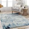 Livabliss Sarah Astratto Rectangle Tappeto | Blu scuro, Acqua, Ardesia chiara | 160x220cm | Soggiorno e Camera da Letto | Tessuto a Macchina Polipropilene
