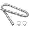 WYYFXY® Tubo di scarico per auto, 24 mm × 100 cm, tubo di scarico in acciaio inox, doppio strato, serbatoio di scarico con fascette in acciaio inox, per generatori di corrente, riscaldamento diesel