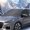 auvstar Copertura Parabrezza Auto,Telo Antigelo per Parabrezza,Copriauto per Anteriore Specchietto Laterale,Antineve,Antipolvere,Antighiaccio,Anti-UV,per la Maggior Parte dei Veicoli (Nero)