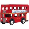 Le Toy Van - TV469 - London Bus giocattolo educativo per bambini, 3 anni, autobus a 2 piani in stile londinese con tetto apribile e dettagli realistici, 32 x 13 x 20 cm, in legno certificato FSC