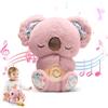 KUWUNG Lontra Che Respira con Battito Cardiaco,Koala Rilassante Peluche,Lontra che respira Con Musica, Luci e Movimento Respiratorio,Orsetto koala per alleviare lansia, Orsetto che respira