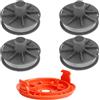 YWNYT Bobina di ricambio per decespugliatore Gardena 5307-20, 6,1 m x 1,65 mm, per decespugliatore Gardena EasyCut ComfortCut PowerCut SmallCut (4 bobine + 1 copertura)