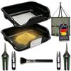 TinyFarm TINY FARM - Premium Trim Bin Set con filtro per polline da 150 micron, ciotola con forbici e rete | Trimming Tray e Dry Sift | Trim Tray | Raccolta Grow
