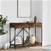 Gecheer Tavolo Consolle,Consolle Ingresso,Tavolo Consolle Ingresso Moderno,Tavolo Tavolino Consolle da Soggiorno,Tavolo da Ingresso,con Ripiano,Rovere Fumo 100x39x78,5 cm in Legno Multistrato
