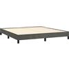 Tino Tech Letto matrimoniale imbottito, telaio del letto, moderna, letto degli ospiti, struttura del letto, grigio scuro, 160 x 200 cm, in velluto