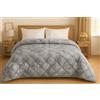 GBiancheria Trapunta Matrimoniale Invernale 250x250 cm - Piumone Caldo Due Piazze 300 g/m², Piumino Anallergico e Traspirante in Morbida Microfibra, Coperta Letto Moderna con Fantasie Colorate (Damasco)
